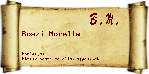 Boszi Morella névjegykártya